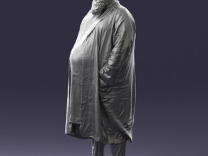 man in black cloak 0325 3d print ready 3Dプリントモデル