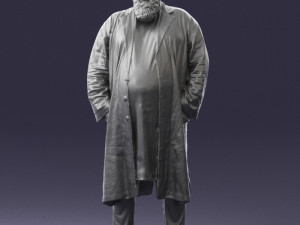 man in black cloak 0325 3d print ready 3Dプリントモデル