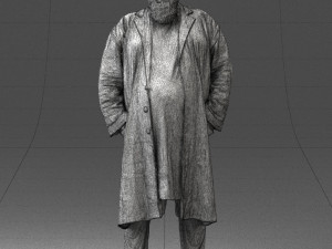 man in black cloak 0325 3d print ready 3Dプリントモデル