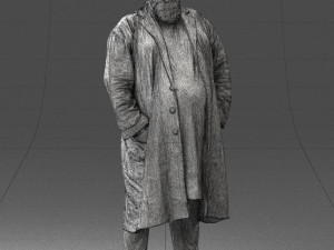 man in black cloak 0325 3d print ready 3Dプリントモデル
