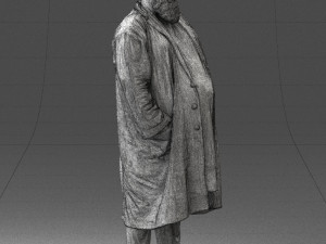 man in black cloak 0325 3d print ready 3Dプリントモデル