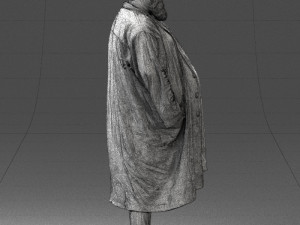 man in black cloak 0325 3d print ready 3Dプリントモデル