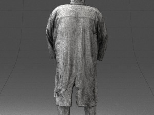 man in black cloak 0325 3d print ready 3Dプリントモデル