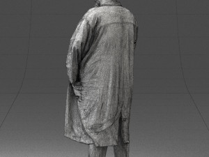 man in black cloak 0325 3d print ready 3Dプリントモデル