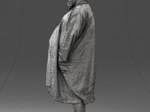 man in black cloak 0325 3d print ready 3Dプリントモデル
