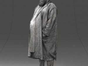 man in black cloak 0325 3d print ready 3Dプリントモデル