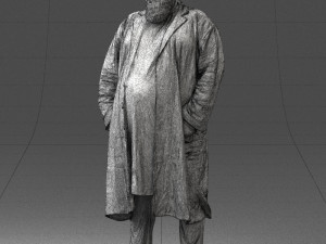 man in black cloak 0325 3d print ready 3Dプリントモデル