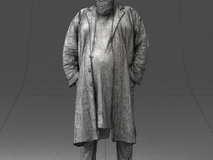 man in black cloak 0325 3d print ready 3Dプリントモデル
