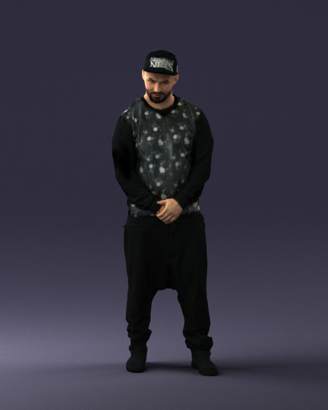 man in baseball cap 0333 3D मॉडल .c4d .max .obj .3ds .fbx .stl .blend 