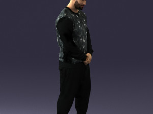 man in baseball cap 0333 3d print ready 3D Print Model