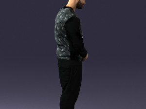 man in baseball cap 0333 3d print ready 3D Print Model