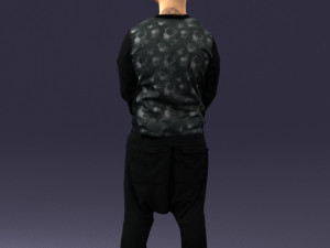 man in baseball cap 0333 3d print ready 3D Print Model