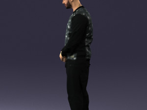 man in baseball cap 0333 3d print ready 3D Print Model