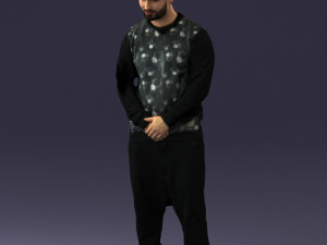 man in baseball cap 0333 3d print ready 3D Print Model