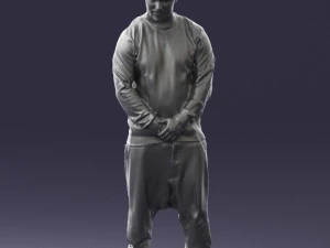 man in baseball cap 0333 3d print ready 3D Print Model