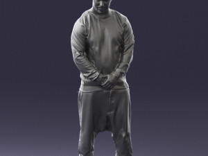 man in baseball cap 0333 3d print ready 3D Print Model