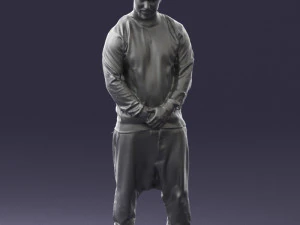 man in baseball cap 0333 3d print ready 3D Print Model