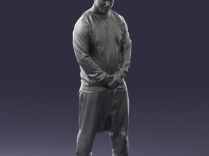 man in baseball cap 0333 3d print ready 3D Print Model