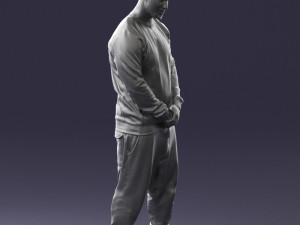 man in baseball cap 0333 3d print ready 3D Print Model