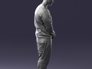man in baseball cap 0333 3d print ready 3D Print Model