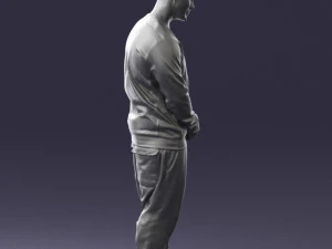 man in baseball cap 0333 3d print ready 3D Print Model