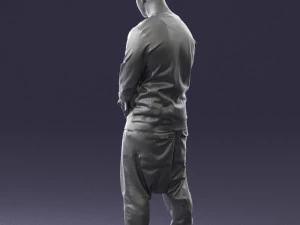 man in baseball cap 0333 3d print ready 3D Print Model