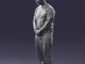 man in baseball cap 0333 3d print ready 3D Print Model