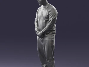 man in baseball cap 0333 3d print ready 3D Print Model