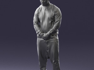man in baseball cap 0333 3d print ready 3D Print Model