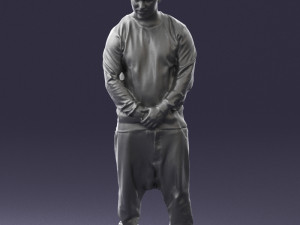 man in baseball cap 0333 3d print ready 3D Print Model
