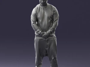 man in baseball cap 0333 3d print ready 3D Print Model