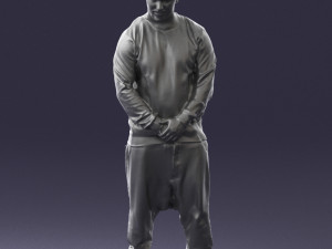 man in baseball cap 0333 3d print ready 3D Print Model
