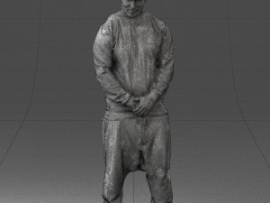 man in baseball cap 0333 3d print ready 3D Print Model