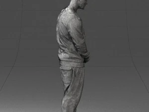 man in baseball cap 0333 3d print ready 3D Print Model