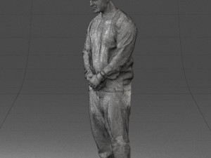 man in baseball cap 0333 3d print ready 3D Print Model