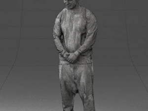 man in baseball cap 0333 3d print ready 3D Print Model