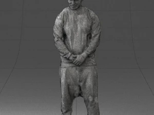 man in baseball cap 0333 3d print ready 3D Print Model