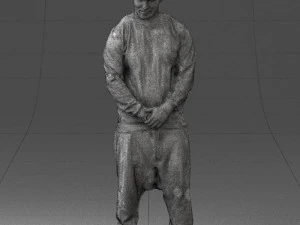 man in baseball cap 0333 3d print ready 3D Print Model