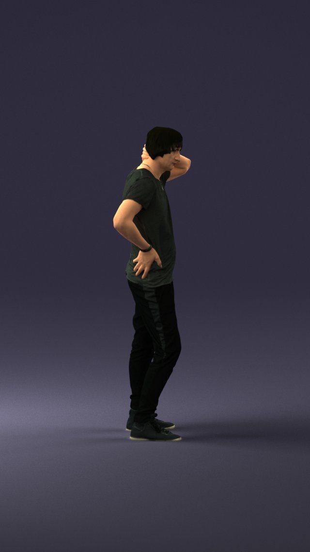 man in pose 0337 3D Model in Man 3DExport