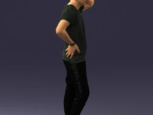 man in pose 0337 3D Model
