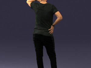 man in pose 0337 Modèle 3D
