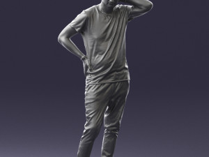 man in pose 0337 Modèle 3D