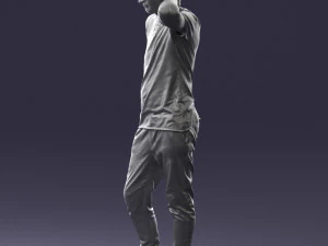 man in pose 0337 3D Model