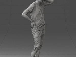 man in pose 0337 3D Model