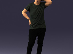 man in pose 0337 3d print ready 3D-printmodel