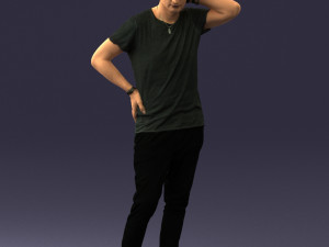 man in pose 0337 3d print ready 3D-printmodel