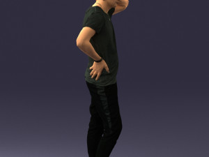 man in pose 0337 3d print ready 3D-printmodel