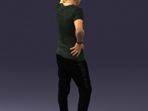 man in pose 0337 3d print ready 3D-printmodel
