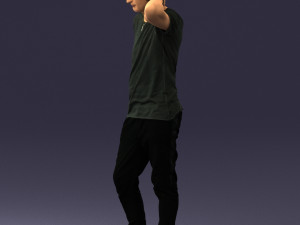 man in pose 0337 3d print ready 3D-printmodel