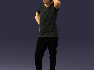 man in pose 0337 3d print ready 3D-printmodel
